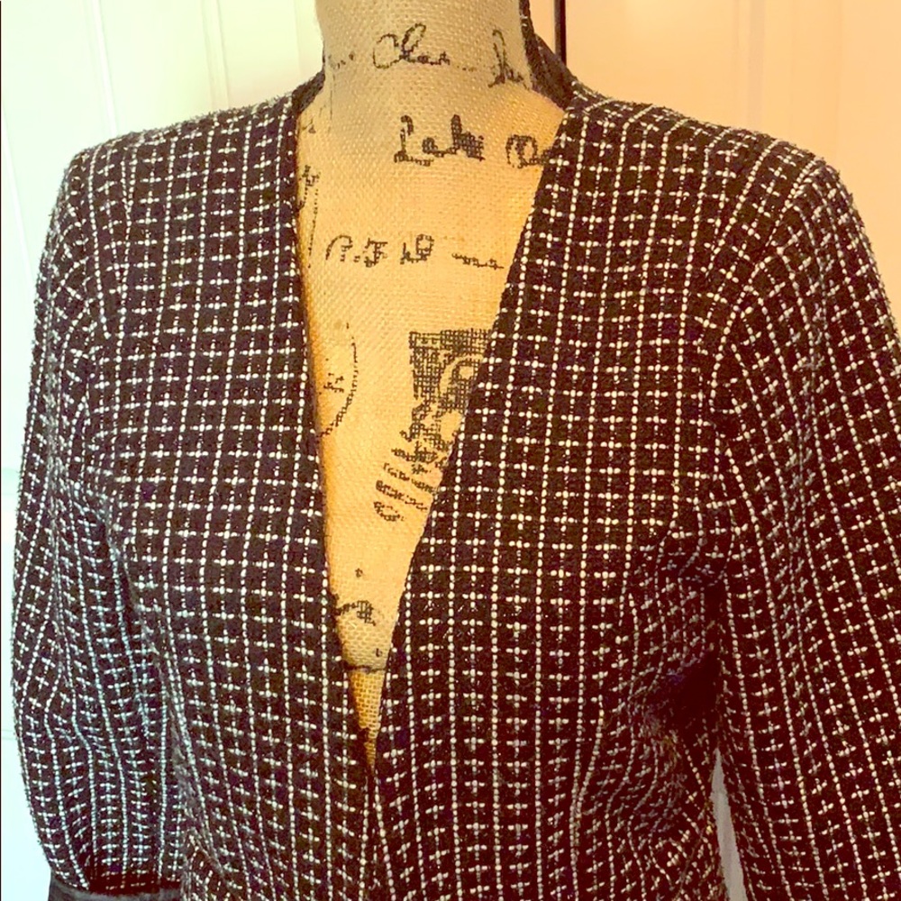 Michel Black Blazer with Convertible Zipper Detail